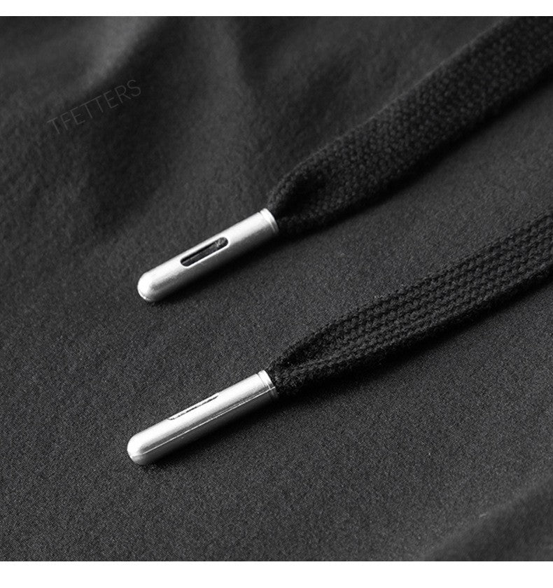 TFETTERS Brand Summer Men Pants New Elastic Waist Casual Solid Color Pants Ice Silk Thin Straight Breathable Loose Sweatpant Men