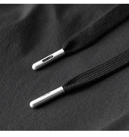 TFETTERS Brand Summer Men Pants New Elastic Waist Casual Solid Color Pants Ice Silk Thin Straight Breathable Loose Sweatpant Men