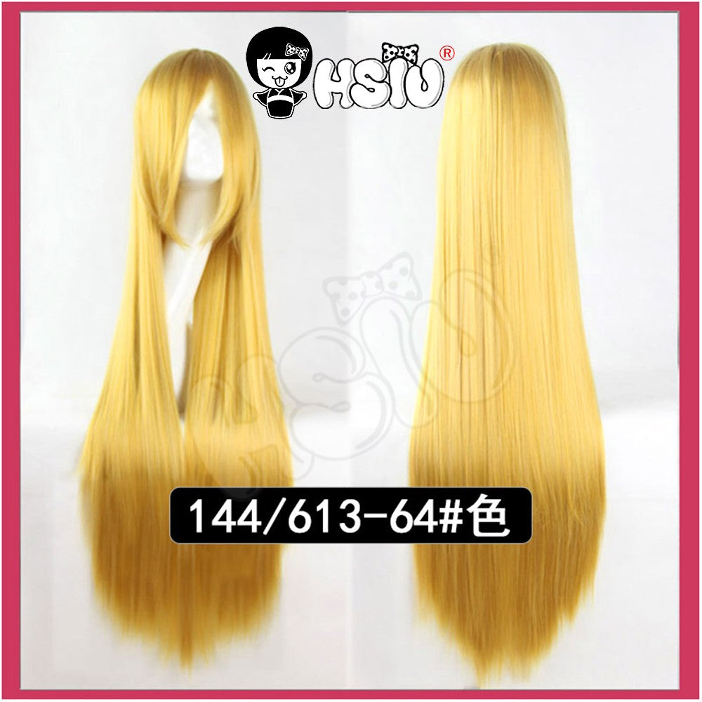 ?HSIU Brand? 80cm Cosplay wig Long 22 color Wig Heat Resistant Synthetic Hair Anime Party wig Fiber synthetic wig+Free wig cap