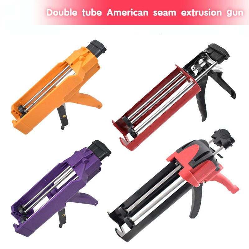 Pistola de Cola de Vedação de Plástico, Tubo Duplo, Cola sem Unhas Auxiliar, Pistola de Cola que Economiza Esforço, Ferramenta de Construção de Vedação