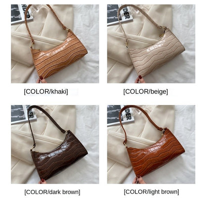 Fashion Exquisite Shopping Bag Retro Casual Women Totes Shoulder Bags Female Leather Solid Color Chain Handbag for Women 2024