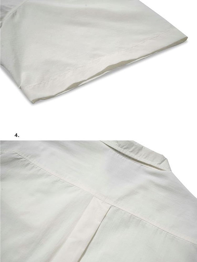 Gmiixder Multi Pocket Lapel Shirt Loose Workwear Short Sleeve Button Blouse Men Women Vintage CityBoy Japan Premium Cargo Shirt