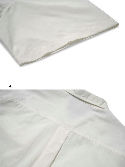 Gmiixder Multi Pocket Lapel Shirt Loose Workwear Short Sleeve Button Blouse Men Women Vintage CityBoy Japan Premium Cargo Shirt