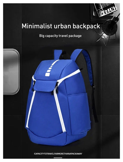 Mochila de basquete de grande capacidade com logotipo personalizado, bolsa de treinamento multifuncional para atividades ao ar livre com número impresso, bolsa esportiva de basquete e futebol