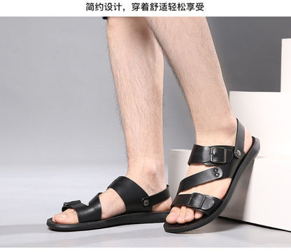 Summer Comfortable Men's Sandals 2025 Fashion Slippers Beach for Male Leather Shoes Open Toe Casual Mens Sandals zapatos hombre