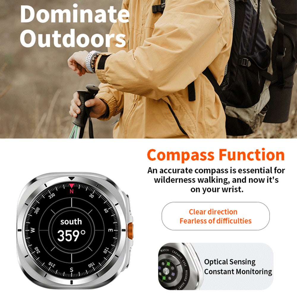 2025 New Watch8 Ultra Smart Watch Classic NFC Health Monitoring  Bluetooth Call 3ATM Waterproof HD Smartwatch For IOS Android