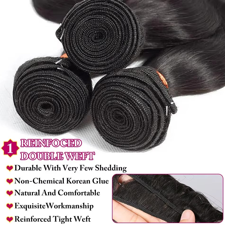 Cabelo Humano Ondulado Malaio 15A, Tecer Pacotes de Cabelo Humano, 100% Não Processado, Extensões de Cabelo Humano Pretas Naturais, 1, 3, 4 Pacotes