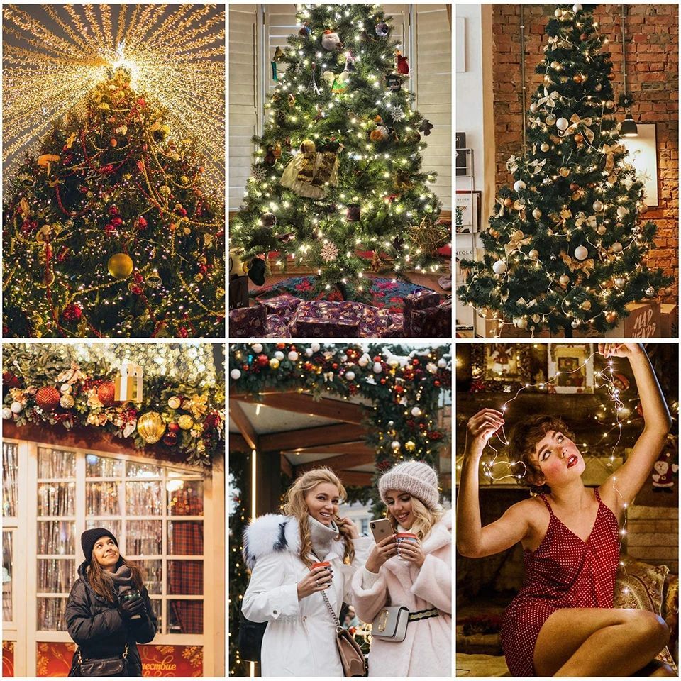 Ultra Long 1000LED Solar String Fairy Light Outdoor Copper Waterproof Christmas Garland Decoration Garden Party 100M/50M/10M/5M