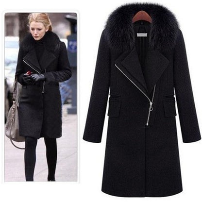2024 New Winter Fur Collars Cashmere Coat Long With Thick Wool Cloth Coat Of Cultivate One'S Morality Women Clothing Plus Size