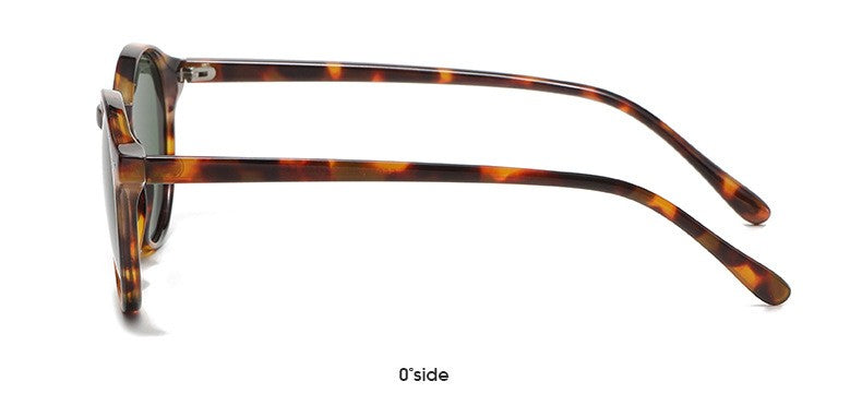 Óculos de Sol Polarizados Redondos Retrô Masculino Feminino Armação Clássica Leopardo Óculos de Sol Fashion Preto Dirigindo Masculino Feminino Goggles UV400