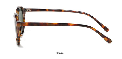 Óculos de Sol Polarizados Redondos Retrô Masculino Feminino Armação Clássica Leopardo Óculos de Sol Fashion Preto Dirigindo Masculino Feminino Goggles UV400