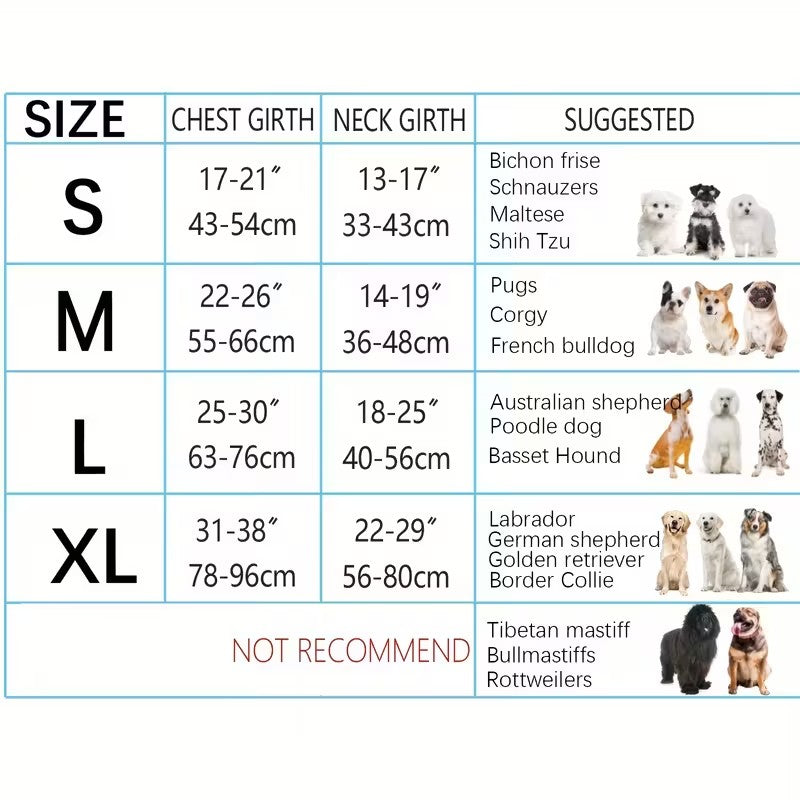 Colete para Cães Antitração com 2 Clip para Guia, Ajustável, Acolchoado Macio, Refletivo Oxford, Não Estrangula, com Alça de Fácil Controle