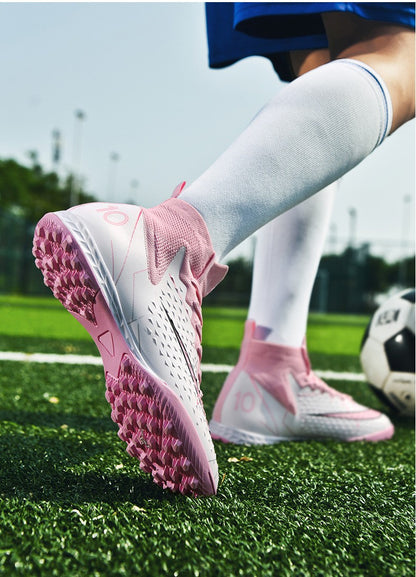 Hot Sale Mens Soccer Cleats High Ankle Football Shoes Long Spikes Outdoor Soccer Traing Boots For Men Women Soccer Shoes