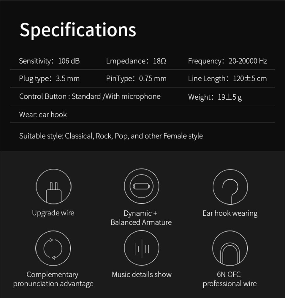 KZ ZST Wired Earphone Detachable Cable In Ear Monitor Noice Cancelling Headset HiFi Music Sport Game Phone Earbuds Headphones