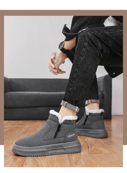 Winter High Top Keep Warm Shoes Good Quality Waterproof Upper Plush Shoes Anti Slip Cotton Snow Boots Unisex Shoes