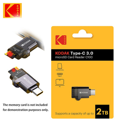 KODAK 100% Original Micro sd Card 32GB 64GB 128GB 256GB Microsd Memory Card Class10 SDXC U3 4K TF Card for Drone Phone Charmera