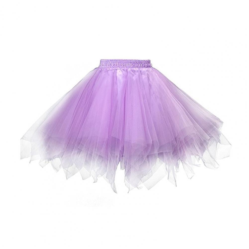Women's Tulle Skirt 1950s Vintage Skirts Adult Ballet Crinoline Tulle Skirt Fluffy Princess Petticoat Underskirt Dancing Dress