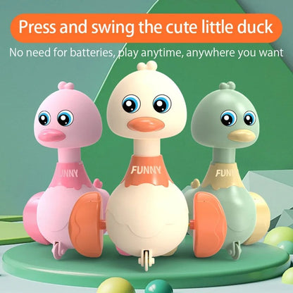 Baby Toy Cars Toddler Swing Press And Go Cute Duck Car Educational Toys For Boys Girls Pull Back Cars Toy Children Xmas Gifts