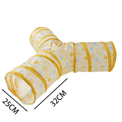 Túnel para Gatos Dobrável Túnel para Gatos Suprimentos para Animais de Estimação Brinquedo de Gato de Passar Túnel de Brincar Barril Perfurado Respirável para Papel de Barulho Interno