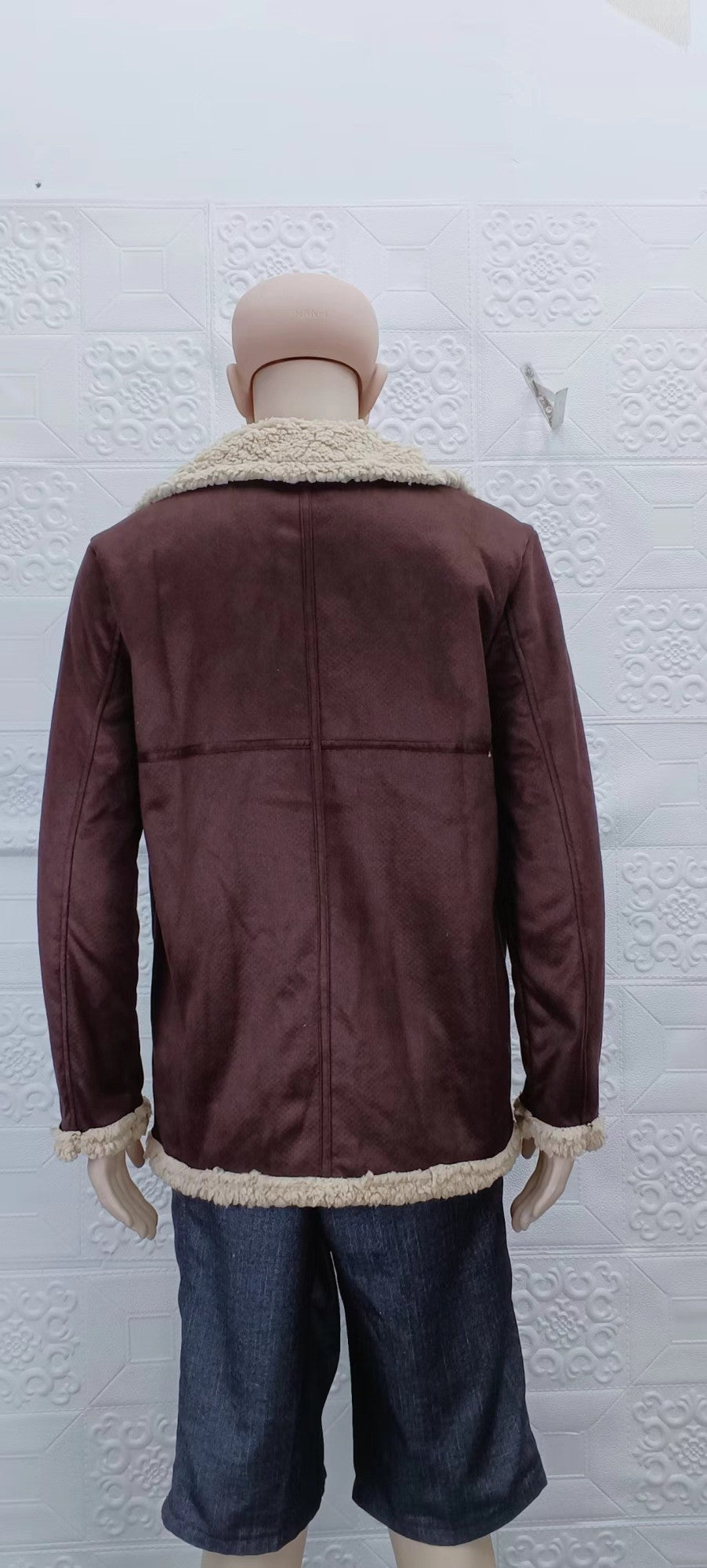2025 Men's Winter Plush Leather Jacket Fashion Integrated Fur Thickened Warm Long Sleeve Cardigan Coats Leisure Versatile Jacket