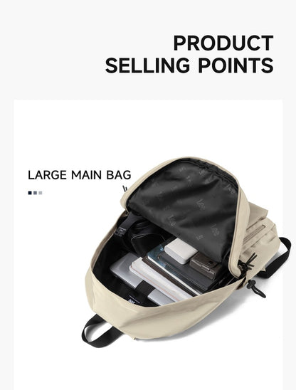 Mochila Leve LEE para Notebook 16 Polegadas Feminina Masculina Oxford, Bolsa Escolar de Ensino Médio de Grande Capacidade, Mochila de Estudante Universitário Adolescente