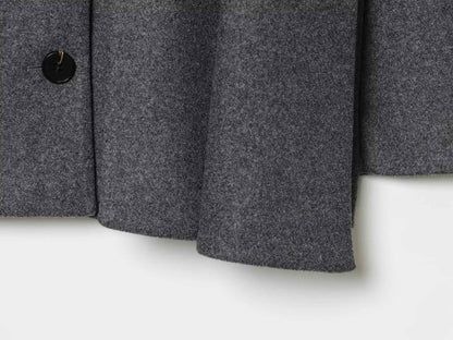 TFMLN Winter New Ladies Solid Jackets Elegant Long Sleeve Pockets Coat Fashion Scarf Collar Warm Short Jacket Streetwear