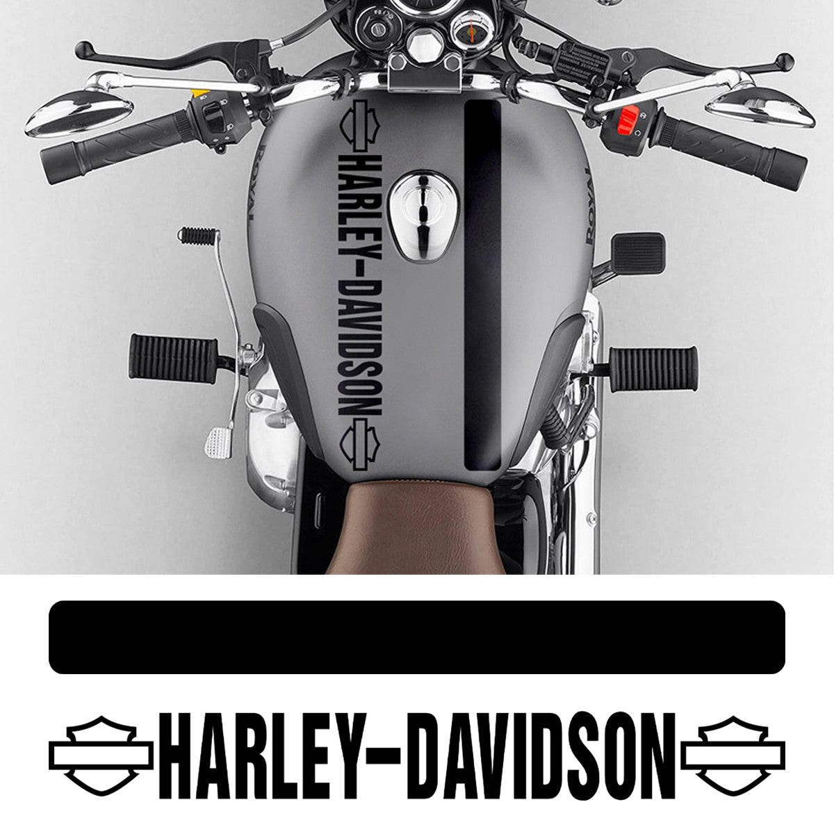Adesivo de Vinil Harley Davidson Logo Retrô Moto Tanque Decalque