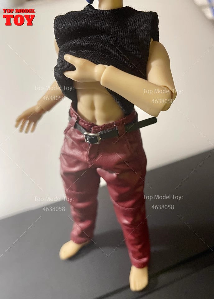 Jaqueta de Couro Marrom em Escala 1/12 Acessório de Roupa Modelo para Bonecos Articulados de 6'' Romankey Ant Notaman Masculino Soldados