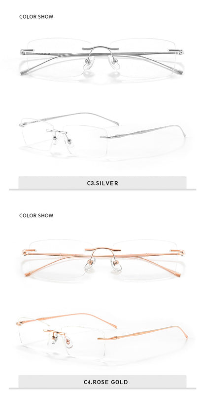 KANSEPT Square Myopia Eyeglasses Photochromic Lenses Man Blue Light Ultra-light Titanium Reading Glasses Men Optical Women Lens