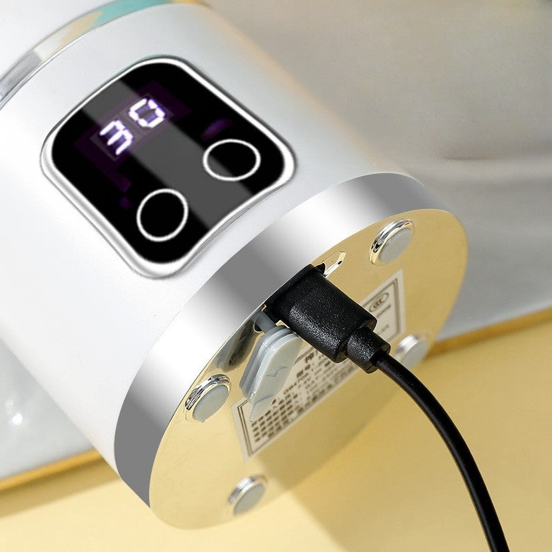 2025 Novo Carregamento Doméstico MINI Triturador de Gelo Elétrico Potente Motor 450ML Grande Capacidade Copo de Suco com Display Digital