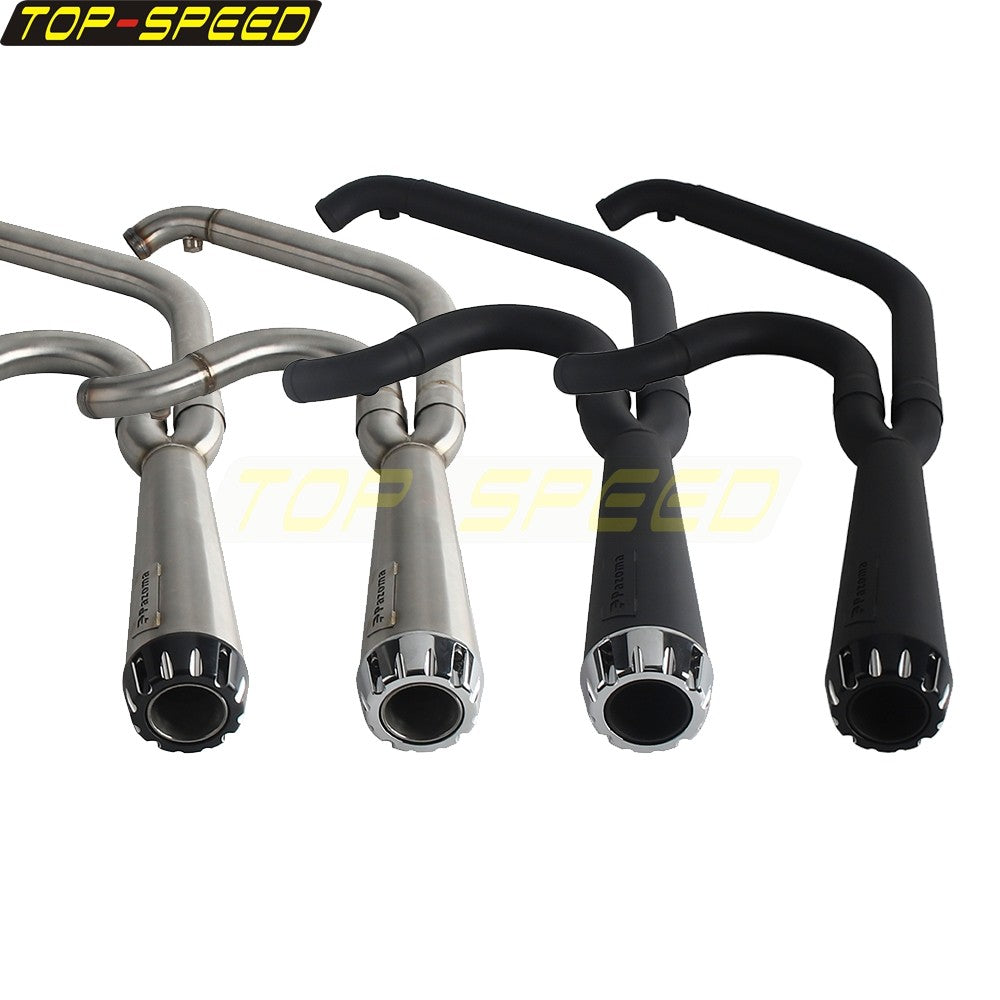 For Harley Dyna Wide Glide EFI FXDWGI FXDWG Motorcycle 2-in-1 Full Complete Exhaust System Stainless Steel Exhaust Muffler Pipe