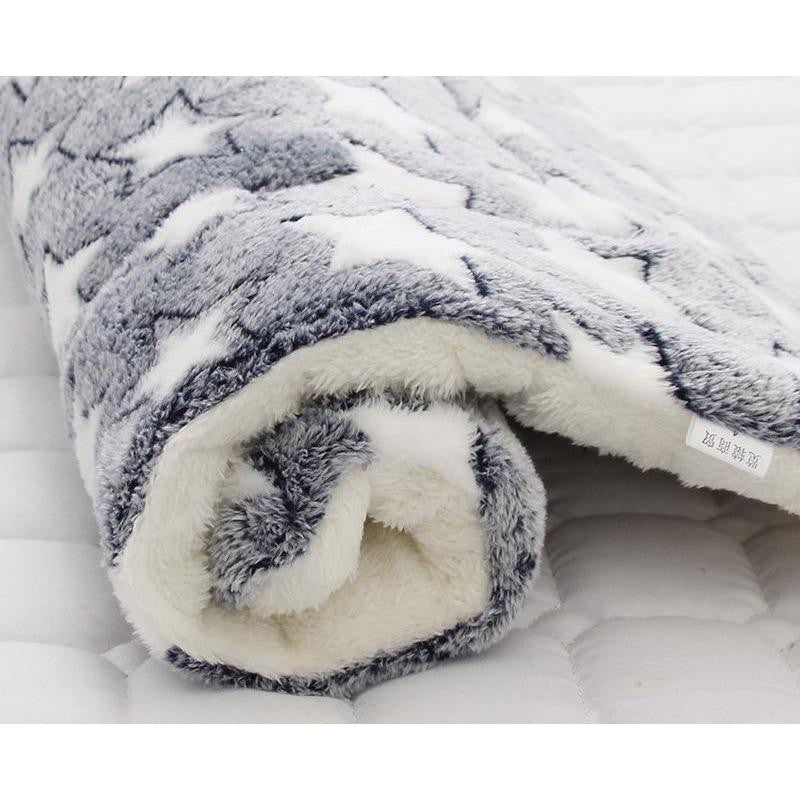 Tapete de Dormir para Pets Cama de Cachorro Cama de Gato Pelo Macio Manta Engrossada Almofada de Lã Casa Lavável Quente Padrão de Urso Manta Suprimentos para Pets