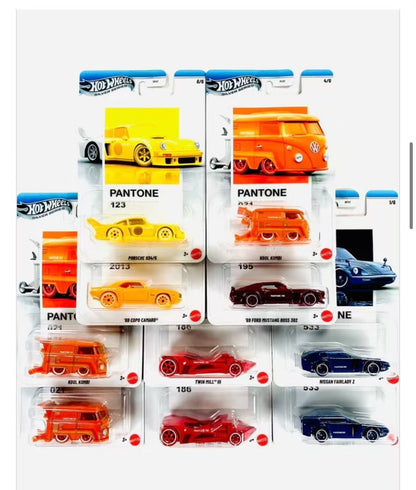 Hot Wheels PANTONE COLOR INSTITUTE JKY47 Silver Set Porsche Camaro Kombi Mustang Nissan 1/64 Alloy Die-cast Car Model Collection