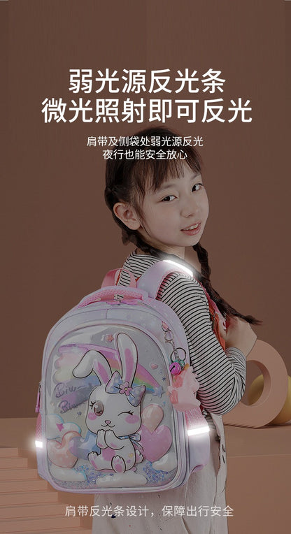 Mochila escolar de unicórnio para estudantes do ensino fundamental, mochila fofa e leve para crianças do 1º ao 5º ano, mochila de grande capacidade