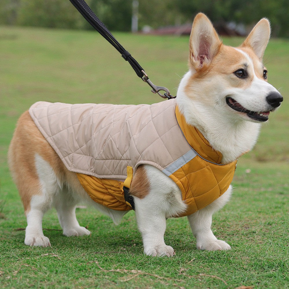 Roupas de inverno para cães colete à prova d'água jaqueta para cães pequenos e grandes casaco quente para cães de estimação roupas acolchoadas para buldogue francês