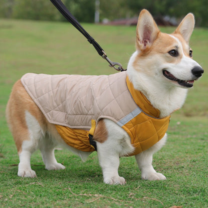 Roupas de inverno para cães colete à prova d'água jaqueta para cães pequenos e grandes casaco quente para cães de estimação roupas acolchoadas para buldogue francês