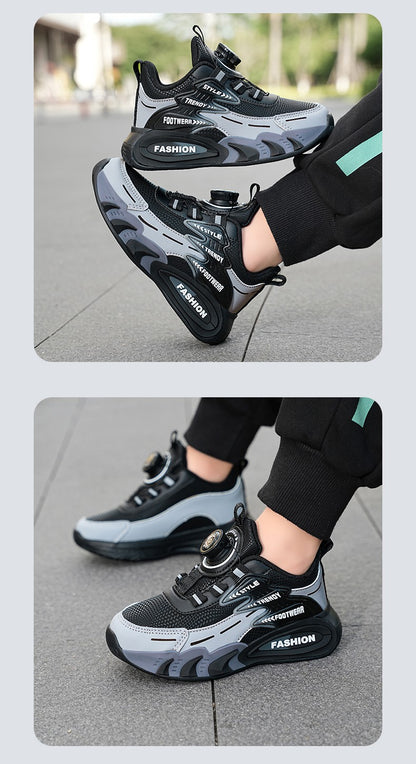 Leather Boys Kids Sneakers For Girls School Casua Outdoor Breathable Running Breathable Soft  Non-slip Children Shoes boacoisa