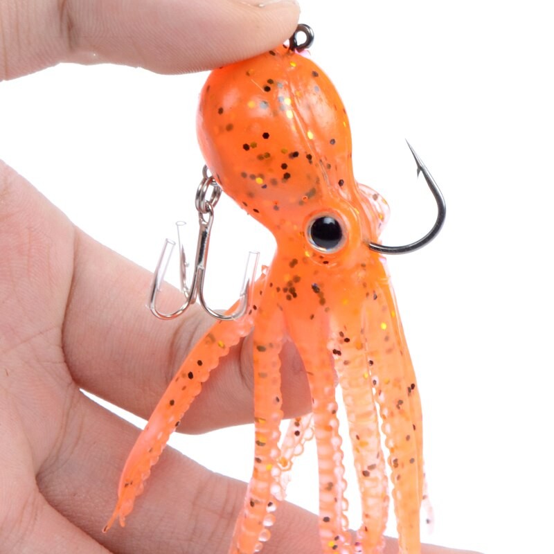 Isca de Pesca MEREDITH com Contrapeso Embutido 23g 9cm Cauda Longa Polvo Macio Isca Artificial de Silicone Macia