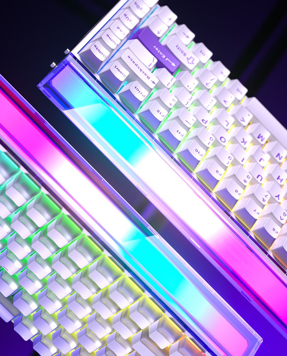 AULA HERO 84 HE Wired Mechanical Keyboard Music Rhythm RGB Backlit Magnetic Switch 8K Return Rate 128K Scan Rate Gaming Keyboard