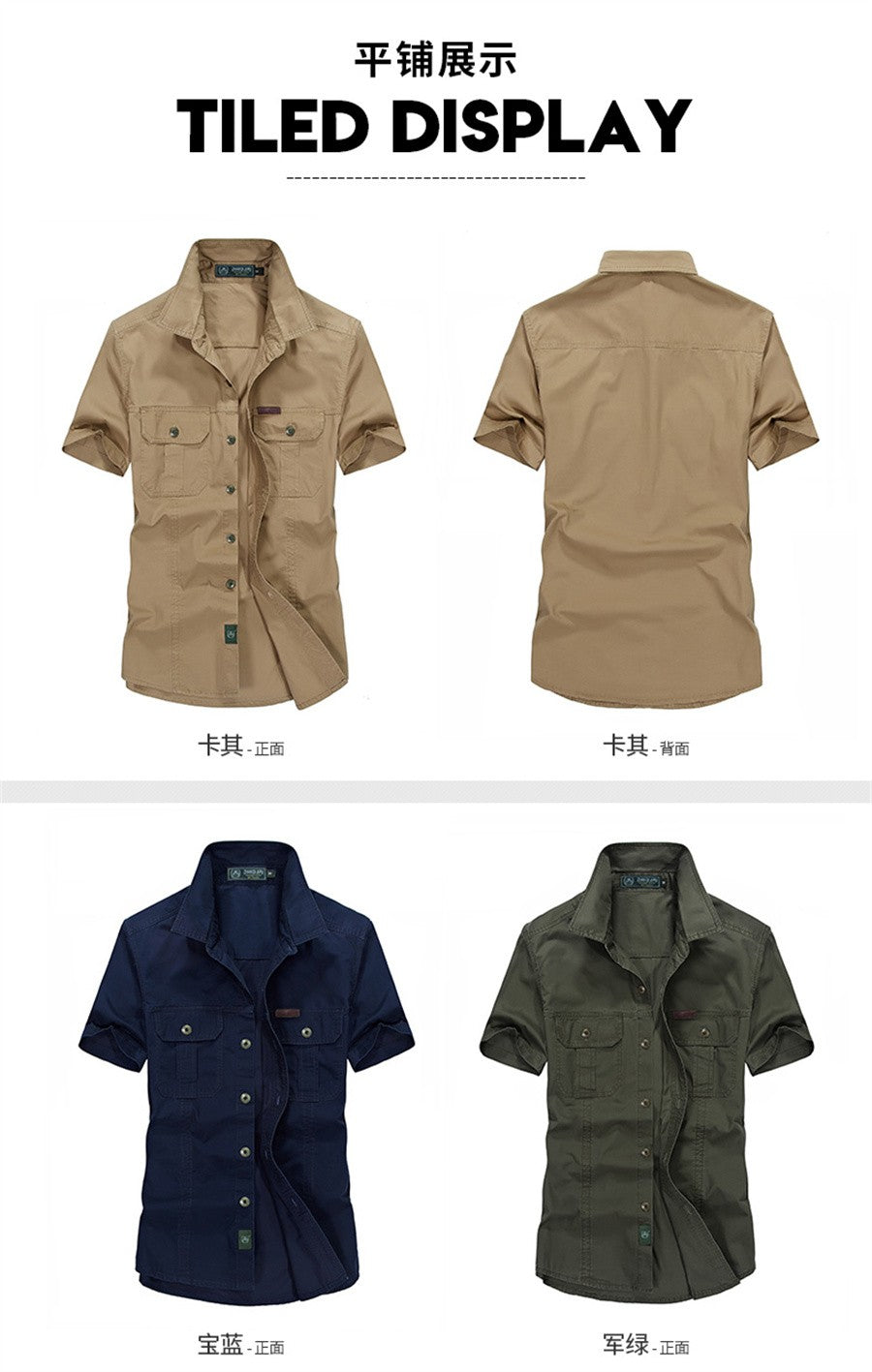 2025 Summer Green Cargo Shirts for Men Short Sleeve Casual Blouse Combat Tactical Shirt Multi-Pocket Outfits Oversize 5XL