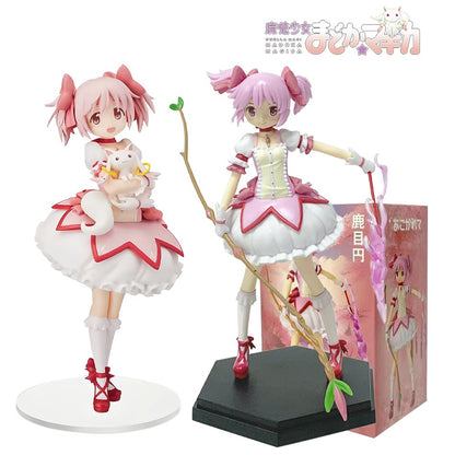 Puella Magi Madoka Magica Kaname Madoka Modelos de Personagens de Anime Estatuetas Enfeites de Mesa Requintada Coleção de Brinquedos Presentes Otaku