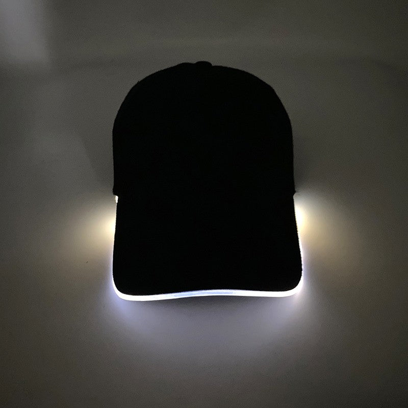 Fashion Attractive Glowing Decor Supplies Carnival LED Optical Fiber Baseball Cap Flashing For Carnival Party In The Dark Night