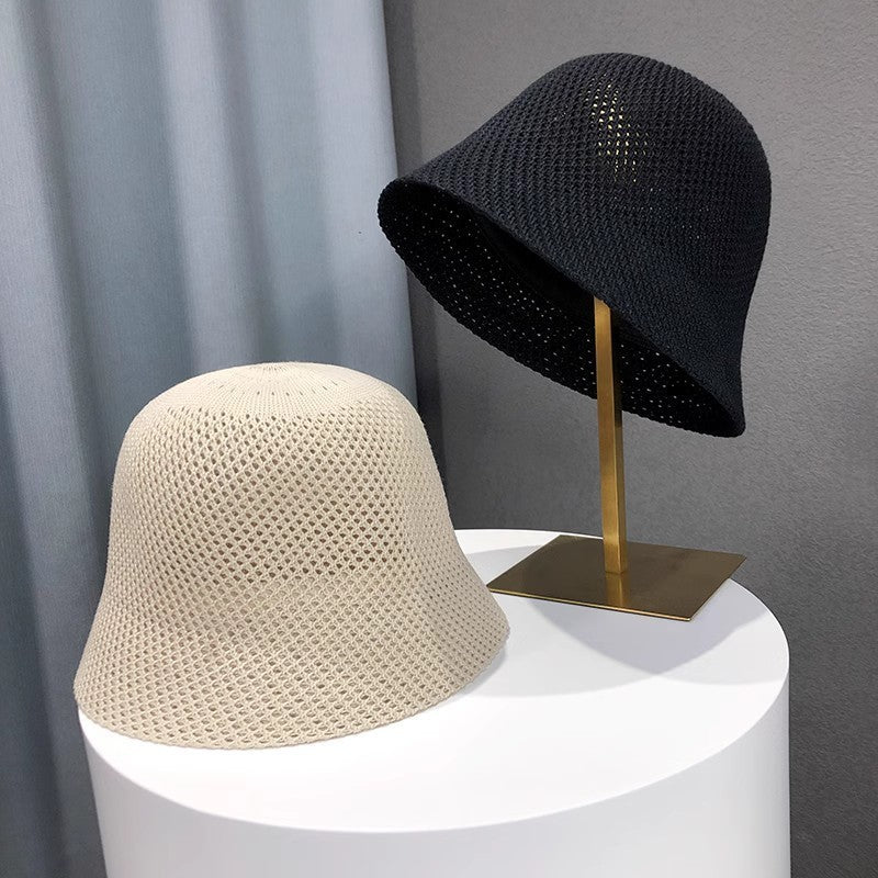 Women Bucket Hat Summer Hollow Out Thin Breathable Sun Hat Female Beach Panama Cap Fold Outdoor Japanese Lesure Fishierman Cap