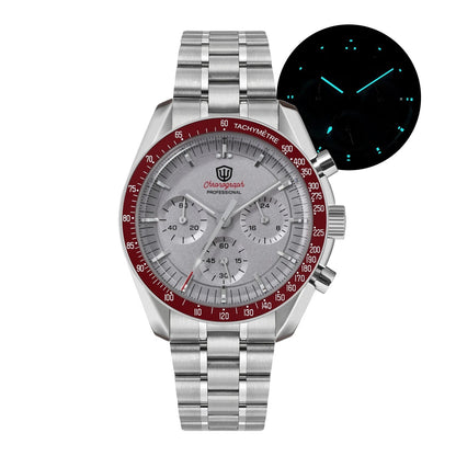 Watchdives WD1863 Mechanical Quartz Watches Black Spaces VK63 Chronograph Sports Watches Man Bubble Sapphire Waterproof Watch