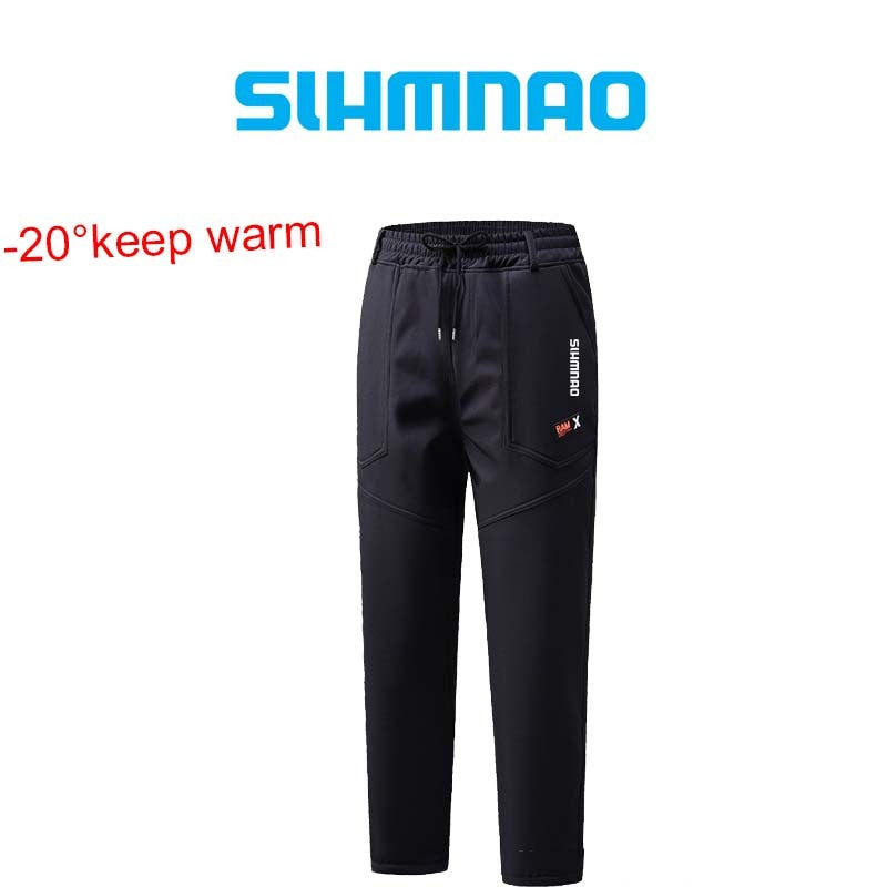 Conjunto de Pesca Masculino de Inverno 2025 Novo Impermeável e Quente Engrossado, Calça de Neve de Algodão, Conjunto Quente de Montanhismo à Prova de Vento
