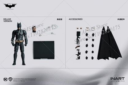INART 1/12 Boneco Soldado Masculino Batman Christian Bale O Cavaleiro das Trevas Ressurge Herói da Luta Eterna Figura de Ação de 6 Polegadas para Coleção