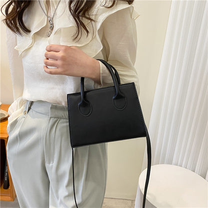 Versatile Black Small Square Bag Fashion Version Simple Tote Bag Women's Daily Single Mobile Phone Handbag Shoulder Cross Bags
