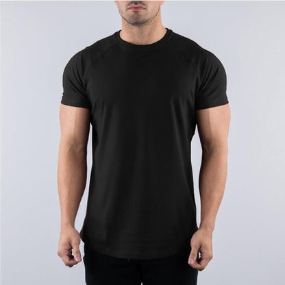 Men's Summer Skinny Casual T-Shirt Short Sleeve Tee Male Gym Fitness Sport Cotton Tops Man Running Workouts Sweatshirt Clothing