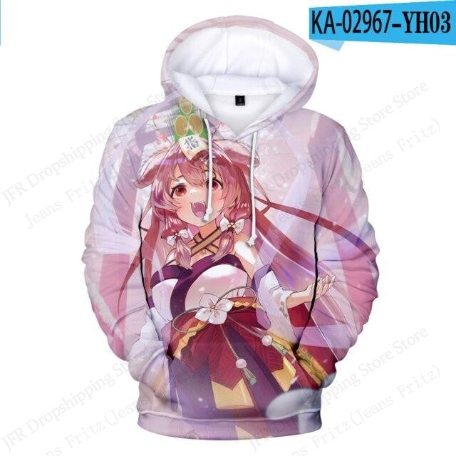 Hololive VTube Inugami Korone 3d Print Hoodie Men Women Fashion Autumn Winter Hoodie Sweatshirt Anime Tracksuit Men Clothing New