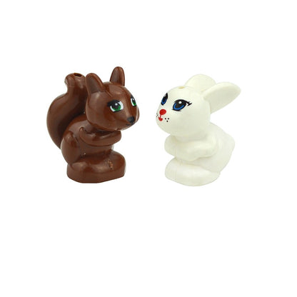 Creative DIY Model cute little Animal MOC Brick Building Blocks Pet Zoo Dog Duck Tortoise Penguin Cat Pig Bird Rabbit Toys